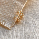 Petite Cuban Link Hoops - Gold