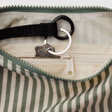 Small Nylon Crescent Bag - Sage Stripe