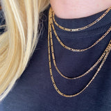 Flat Figaro Chain - Gold