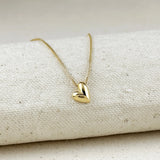 Uneven Heart Necklace - Gold