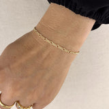 Rounded Figaro Chain Bracelet - Gold