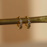 Eternity Huggie Hoops - Gold