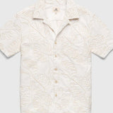 Mariner Leaf Camp Collar Shirt - White