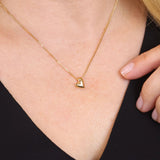 Uneven Heart Necklace - Gold