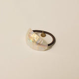 Curved Resin Hair Tie - Crystal Shell