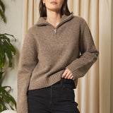 Silverton Half Zip - Walnut