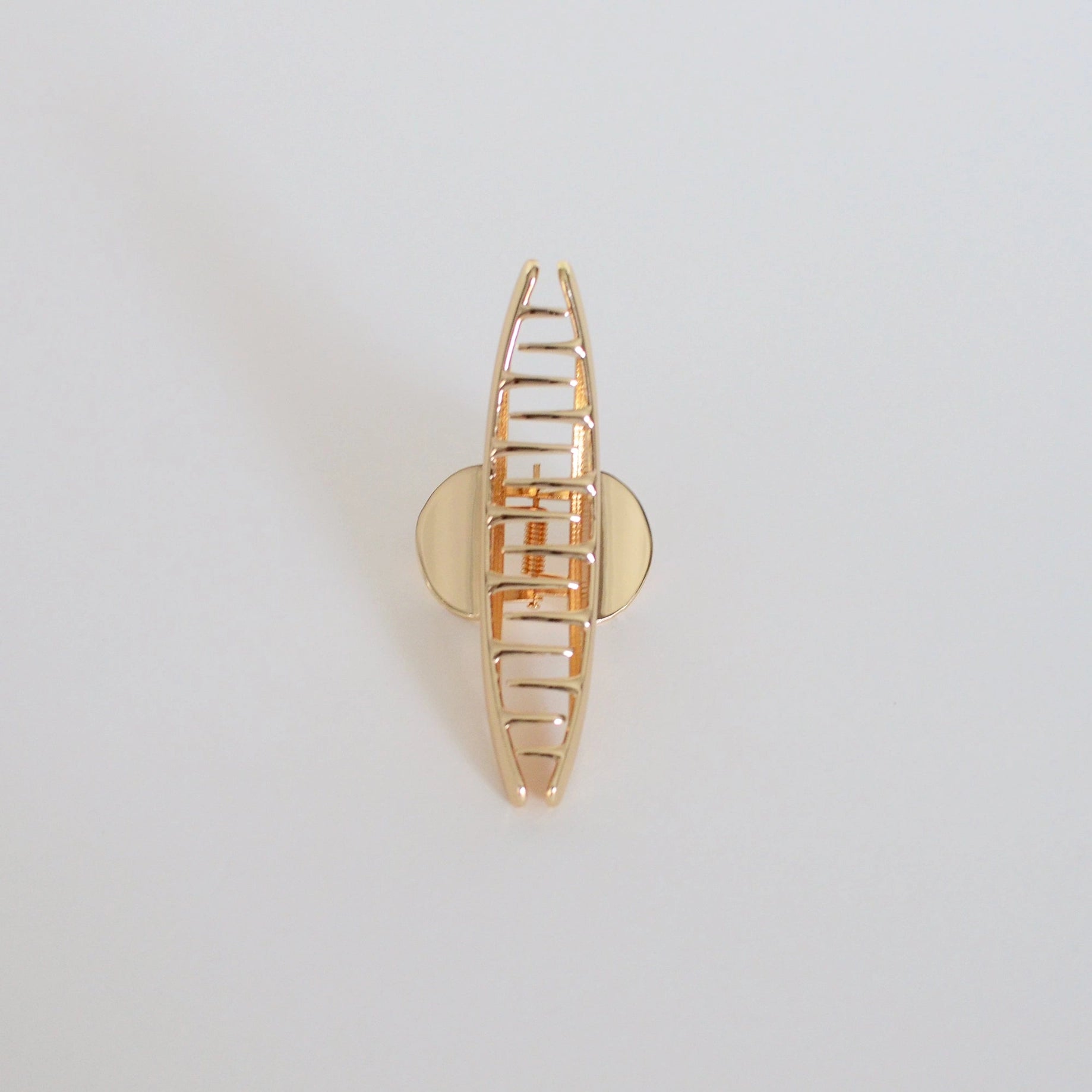 Luna Arc Metal Hair Claw - Gold