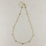 Fancy Box Chain Necklace - Gold