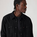 Barstow Western Shirt - Marble Black Denim