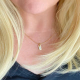 Mini Dog Tag Necklace - Gold