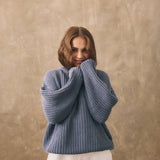 Chunky Knit Sweater - Cornflower Blue