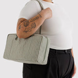 Medium Nylon Bowler Bag - Sage Stripe