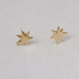 Sunburst Charm Earrings - Gold