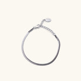 Micro Herringbone Bracelet - Silver