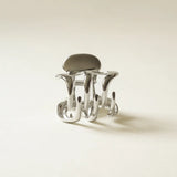 Metal Hair Claw Clip - Silver