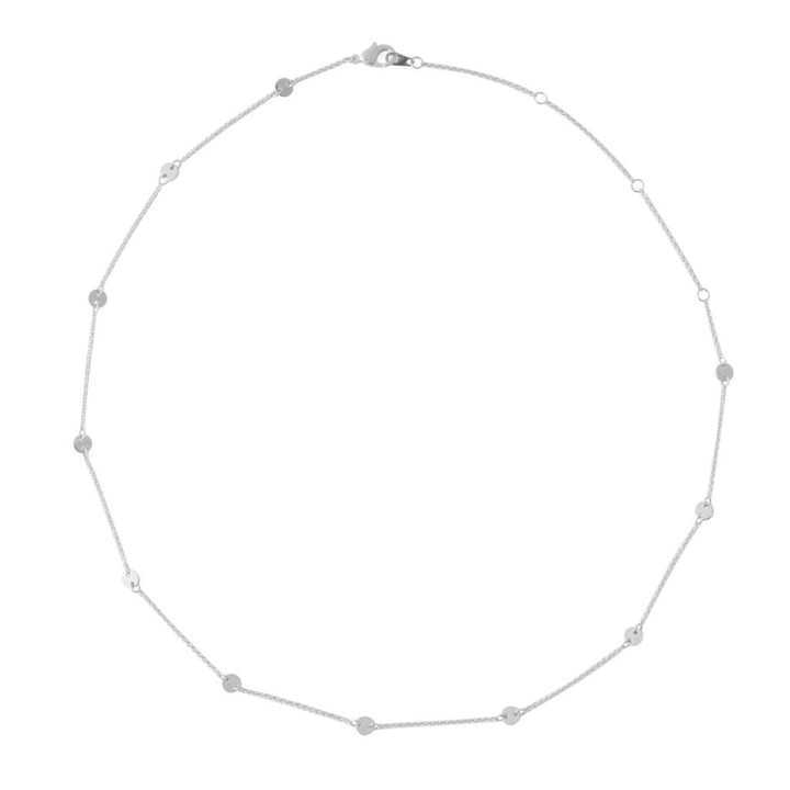 Milky Way Disc Chain Necklace - Silver