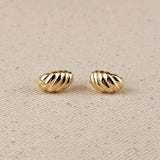 Croissant Stud Earrings - Gold