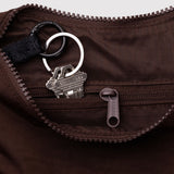 Small Nylon Crescent Bag - Coffee