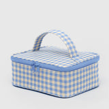 Small Cosmetic Case - Light Blue Gingham