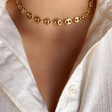 Puffy Mariner Choker - Gold