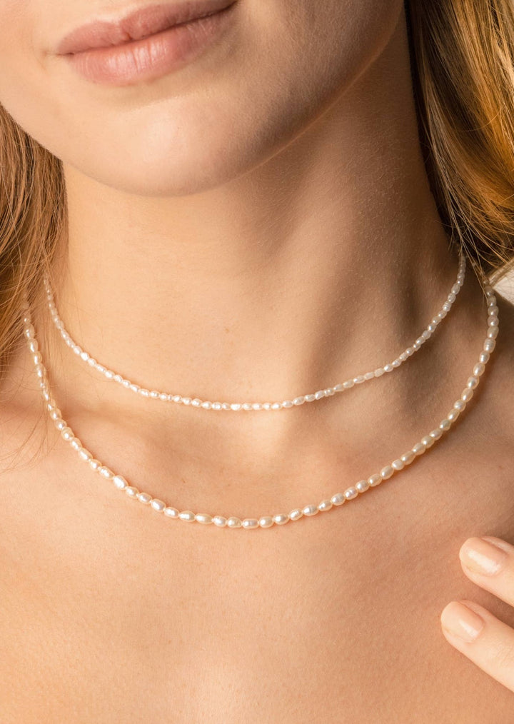 Natural Pearl Choker Necklace - Small