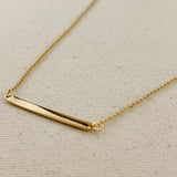 Polished Bar Necklace - Gold
