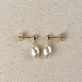 Drop Baroque Pearl Earring - Gold
