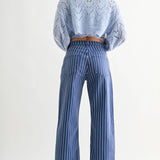 Barrel Jean - Navy Stripe