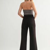 HR Cargo Pocket Wide Leg - Chocolate