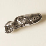 Textured Metal Barrette - Silver