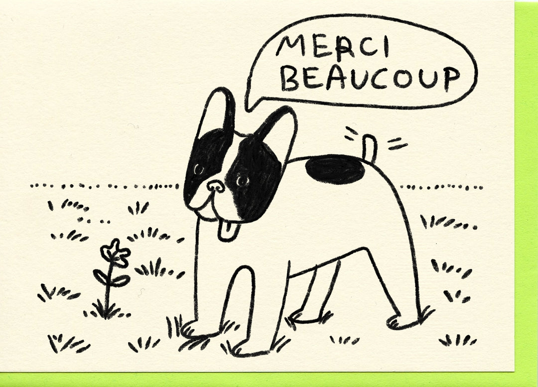 Puppy Merci Beaucoup Card