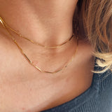 Diamond Cut Straw Chain - Gold