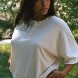 Hemp Henley - Cream