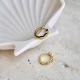 Lace Textures Hoops - Gold