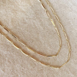 Diamond Cut Straw Chain - Gold