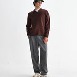 Carter Open Collar Polo - Brown