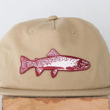 Trout Patch Snap Back Hat - Khaki