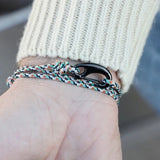 Tactical Cord Bracelet - White / Orange