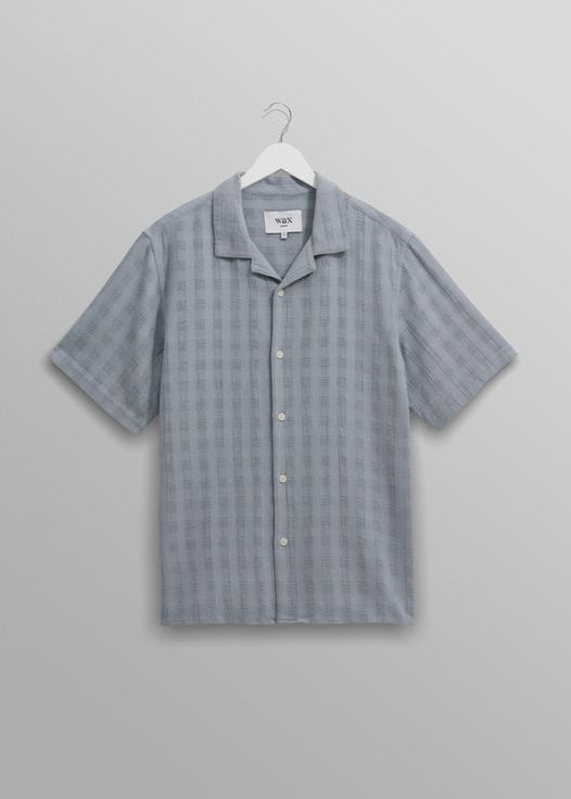 Open Weave Didcot SS Shirt - Pale Blue