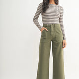 HR Cargo Pocket Wide Leg - Dusty Olive