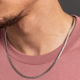 Flat Curb Chain - Silver