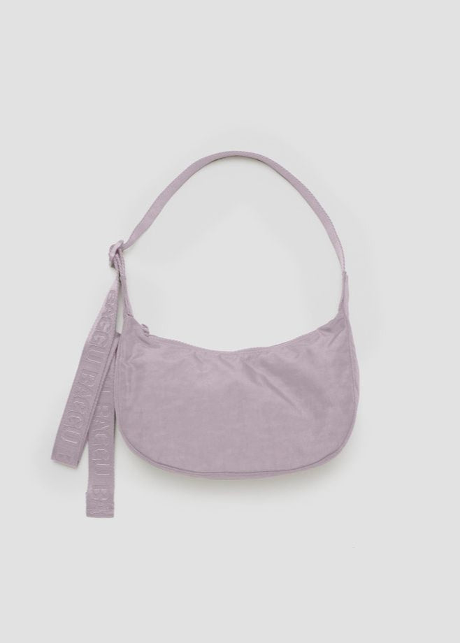 Medium Nylon Crescent Bag - Dusty Pink