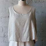 Marni Cotton Cropped Tank - Sand