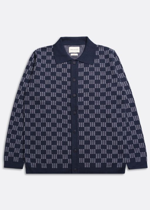 Zigger LZ Cardigan - Navy Iris / Silver Blue