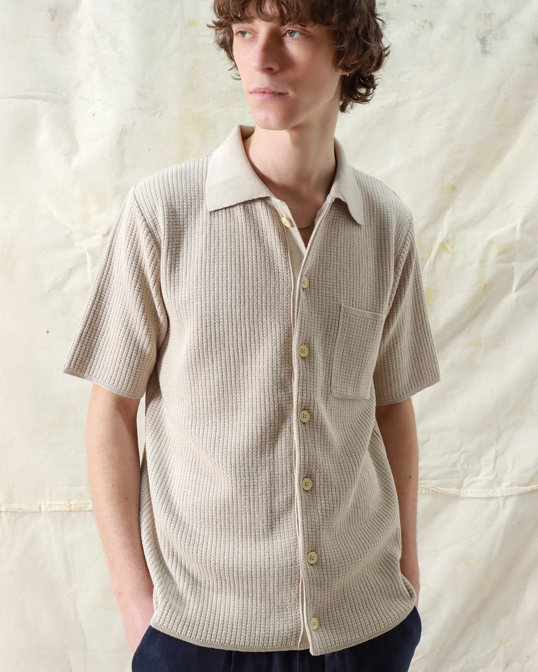 Heitor Knitted Shirt - Peyote Sand