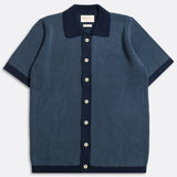 Helio Stripe Cardigan - Navy Iris