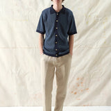 Helio Stripe Cardigan - Navy Iris