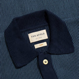 Helio Stripe Cardigan - Navy Iris