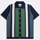 Velzy Cardigan - Navy iris / Green