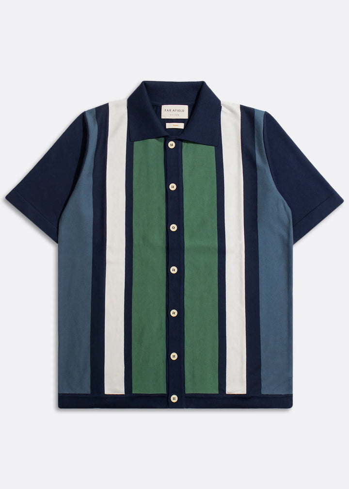 Velzy Cardigan - Navy iris / Green